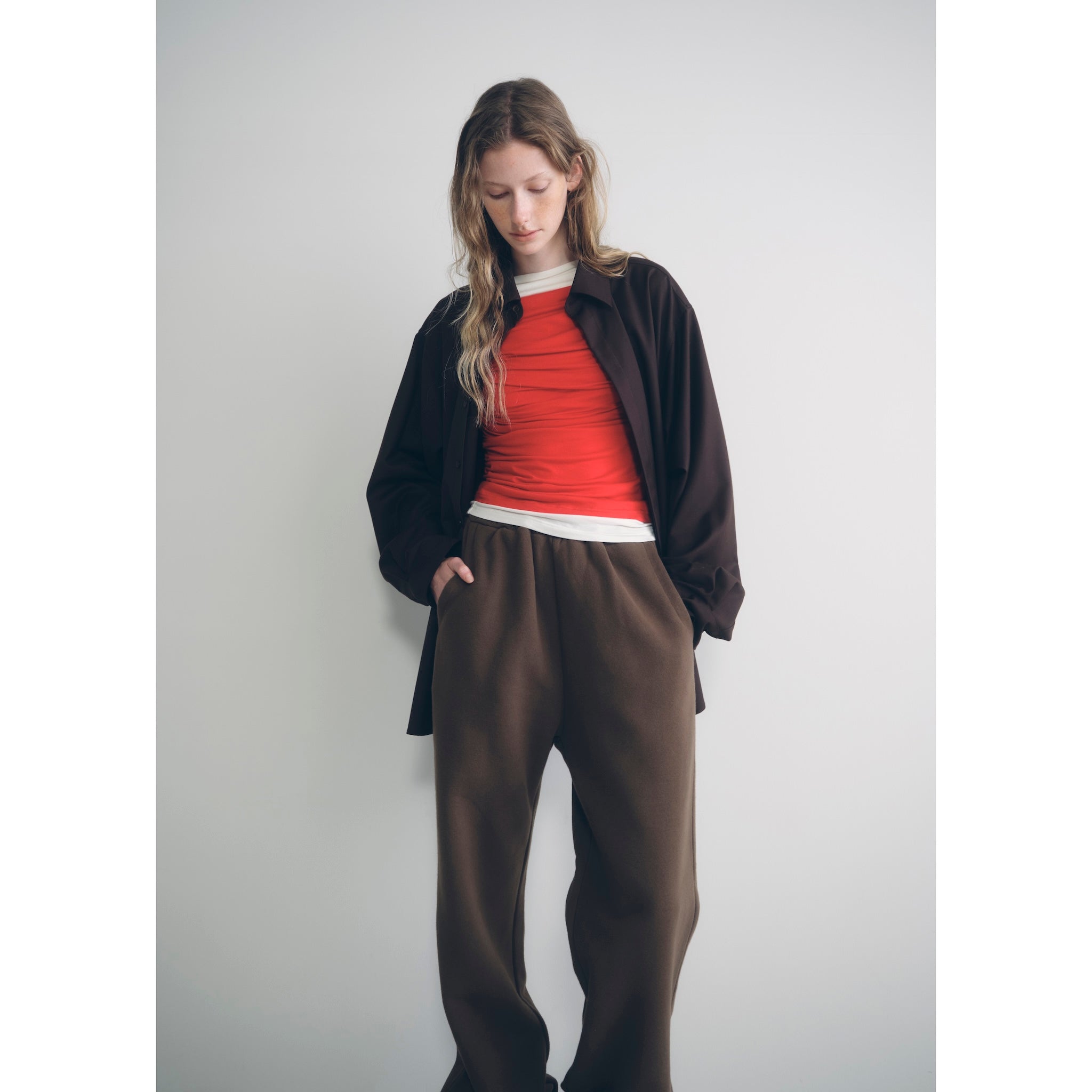 Volume Sweat ウエストギャザーパンツ