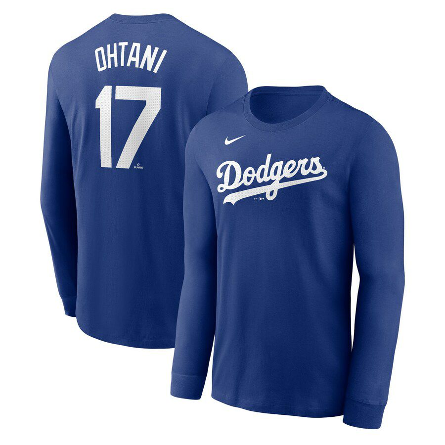 ドジャース MLB Tシャツ メンズ 長袖 ロンt ナイキ Nike ロイヤル