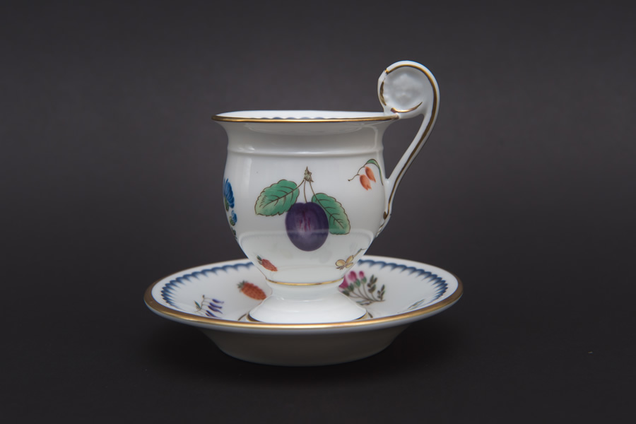 リチャード・ジノリ イタリアンフルーツ チョコレートカップ＆ソーサー