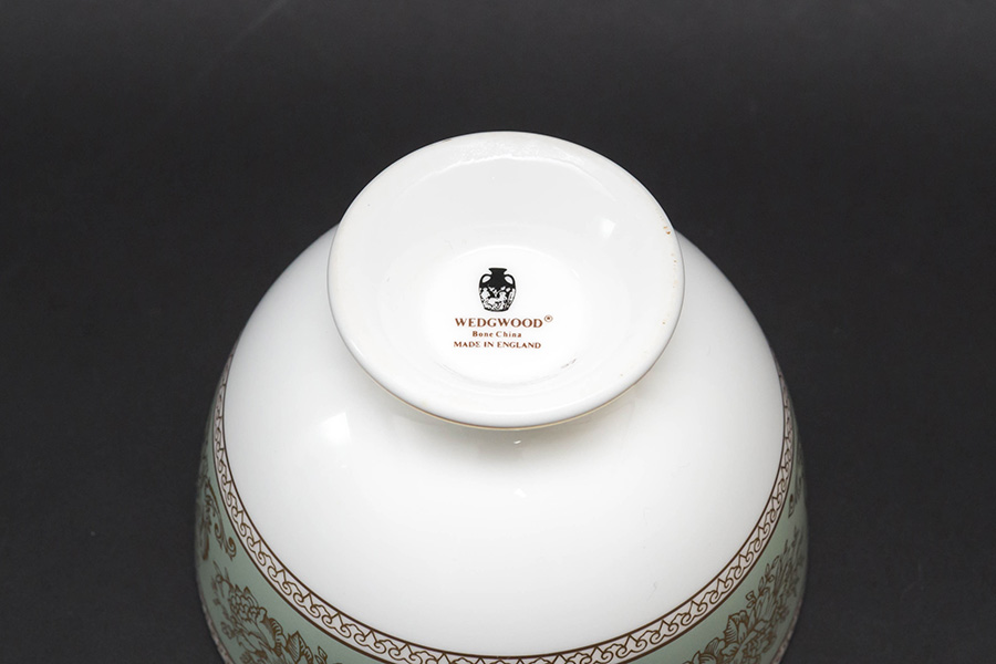 ウェッジウッド コロンビアセージグリーン オープンシュガーボウルを