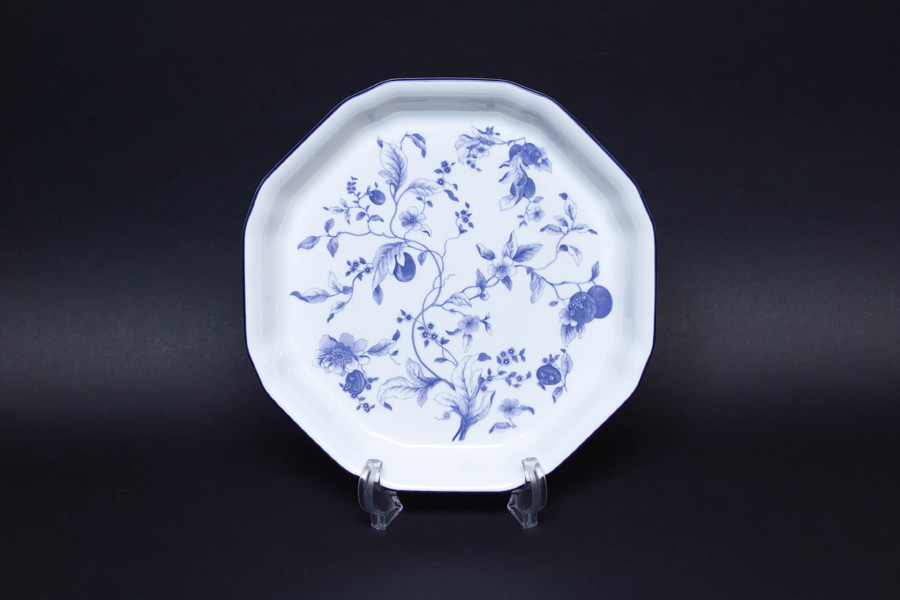 ウェッジウッド ブループラム オクタゴナルディッシュ（Lサイズ）を