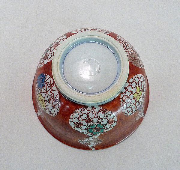 京焼・清水焼 加藤雲泉（雲泉窯） 赤地六瓢飯茶碗– SEIKADO