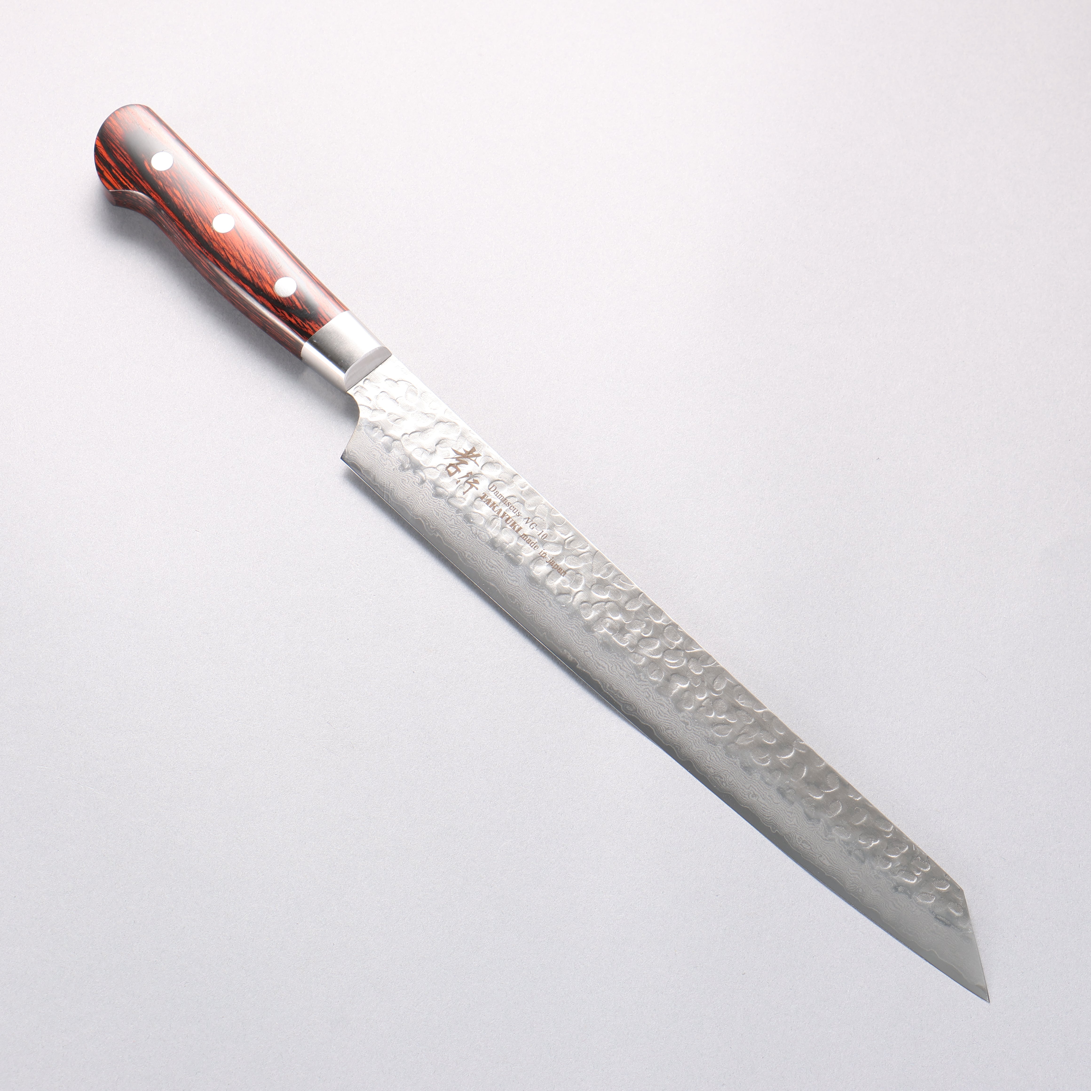 堺 孝行 VG10 33層 ダマスカス 剣型柳刃包丁 270mm マホガニー柄