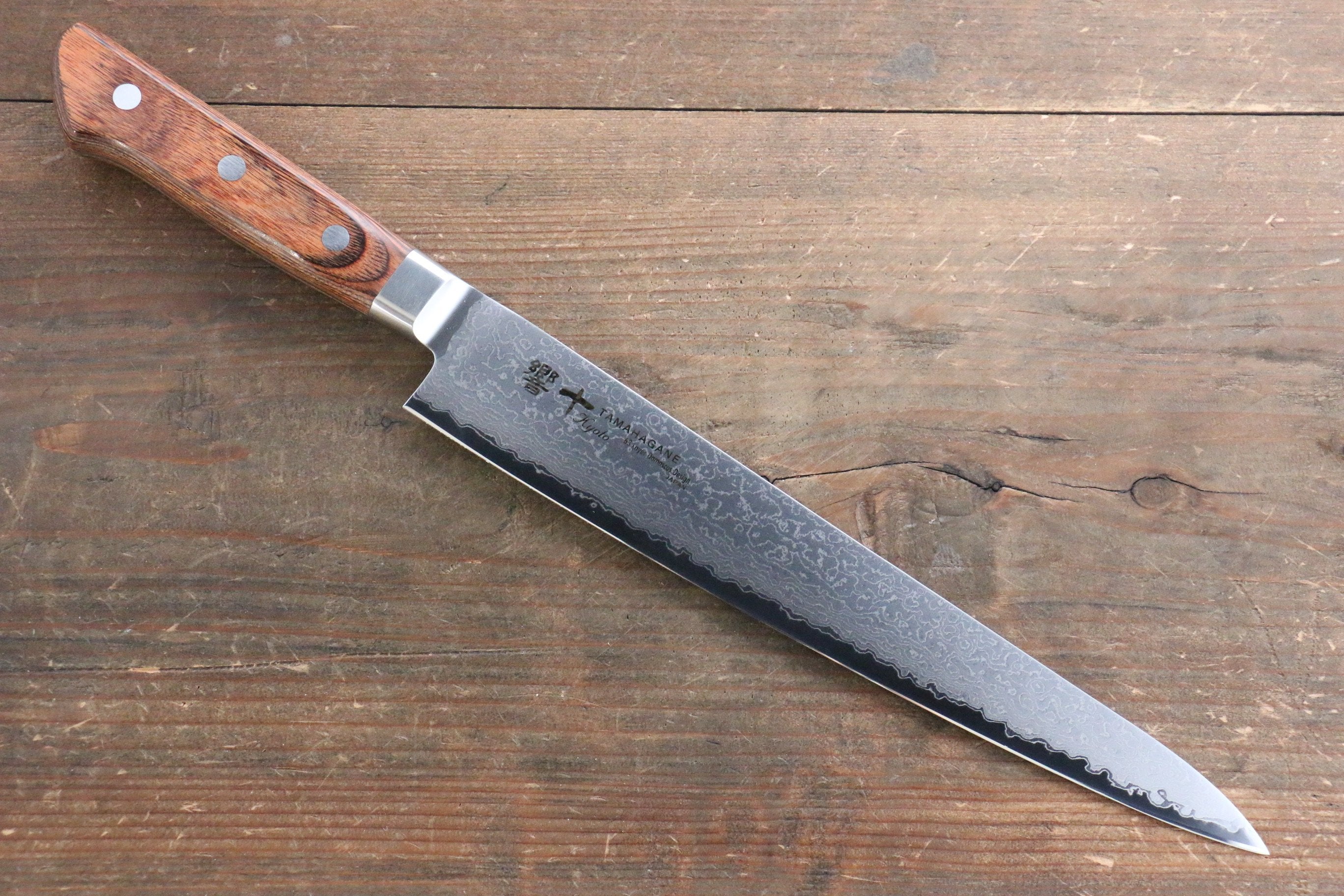 玉鋼 響十 63層 ダマスカス 筋引包丁 240mm KP-1113 – 清助刃物 Japan