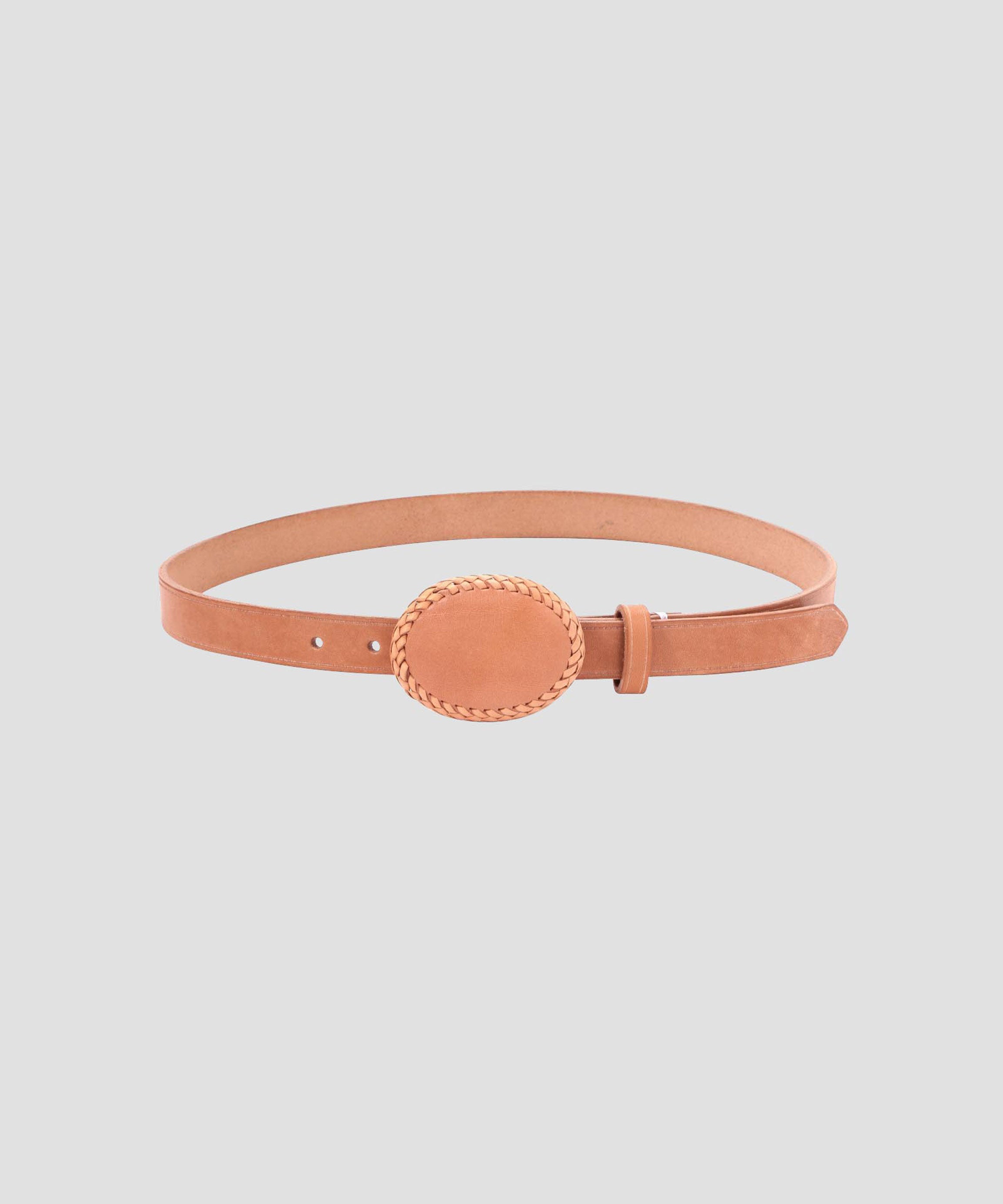 SEVEN BY SEVEN / Rooster King & Co.,】 LEATHER BRAIDED OBAL BUCKLE BEL