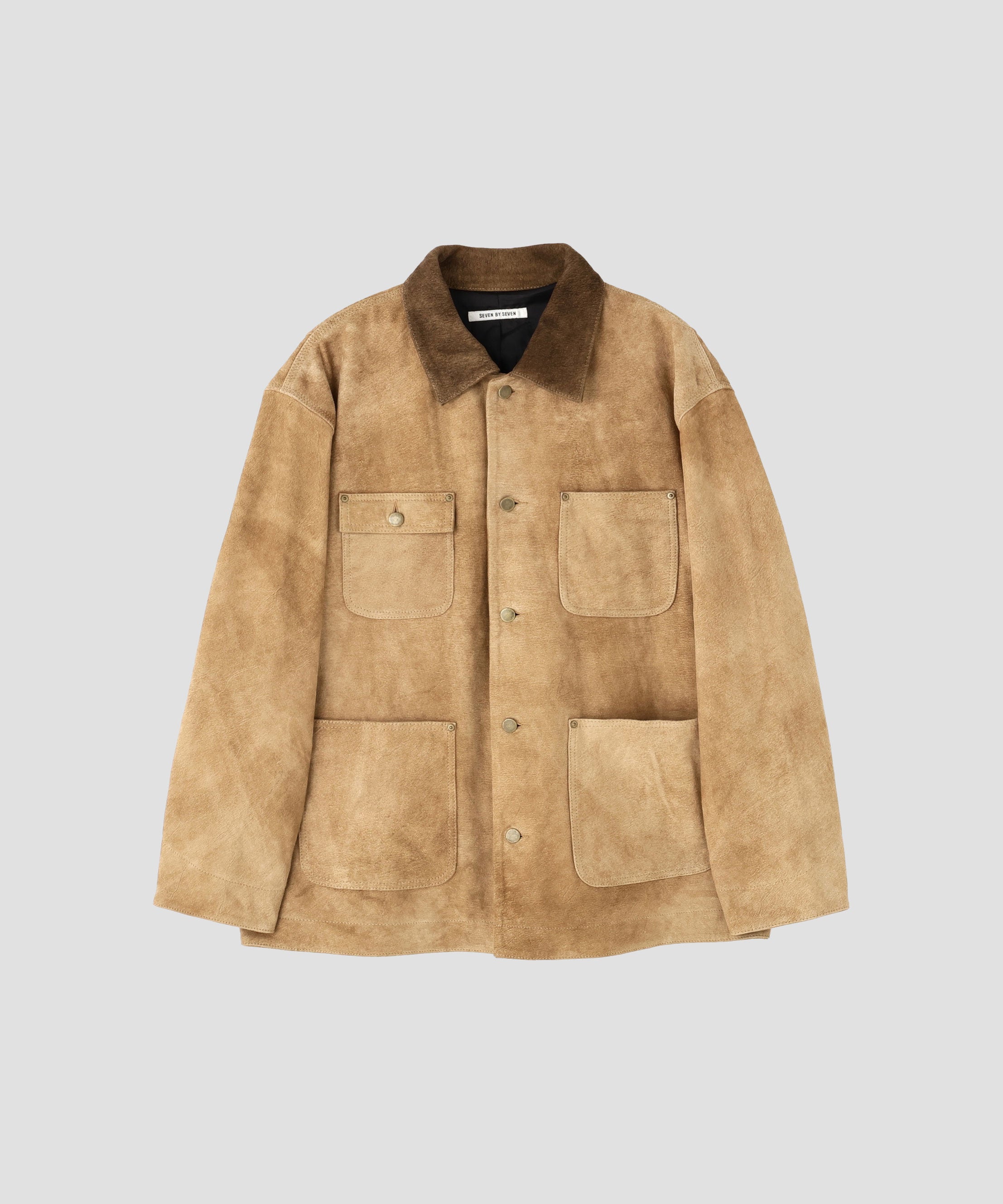 LEATHER MICHIGAN CHORE COAT ‐Goat suede Antique finish‐ | SEVEN BY