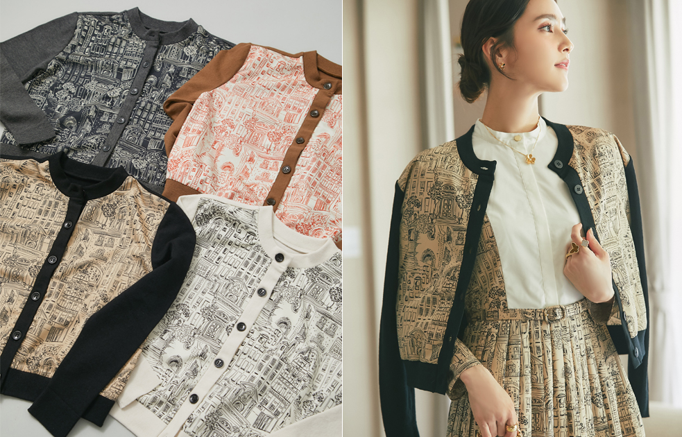 FEATURE- Town Print Cardigan｜seventen