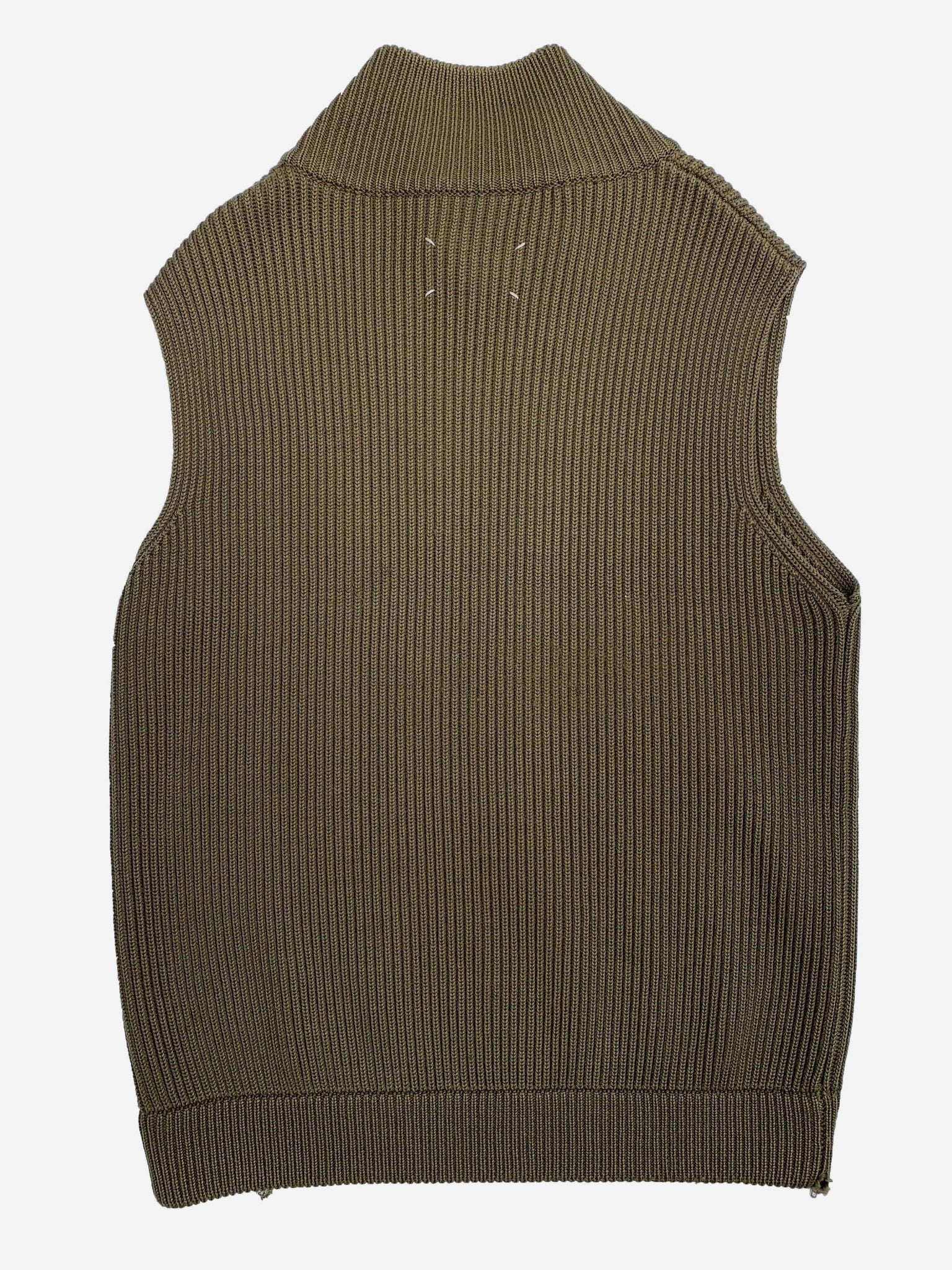 MAISON MARTIN MARGIELA F/W 2013 HEAVY KNITTED ZIP-UP VEST. (L