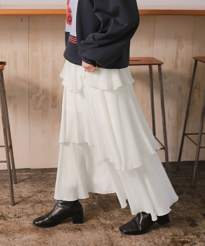 ランダムヘムティアードスカート | titivate