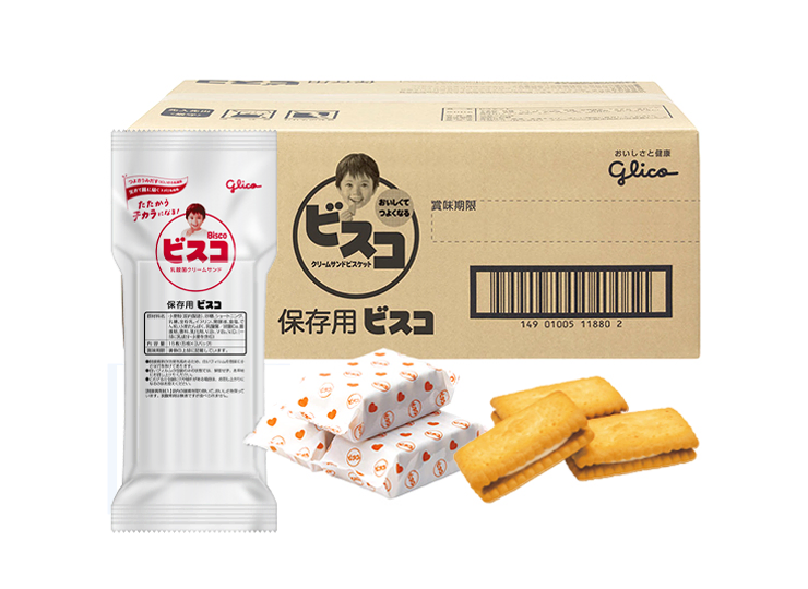 非常食 グリコ 保存用ビスコ コンパクトタイプ (5年保存) | ノベルティ