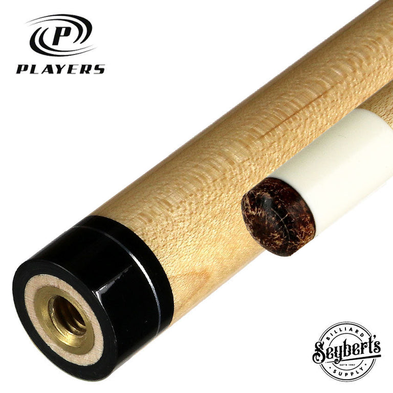 Players 5/16 X 18 Silver Ring Maple Shaft - Seybert's Billiards Supply