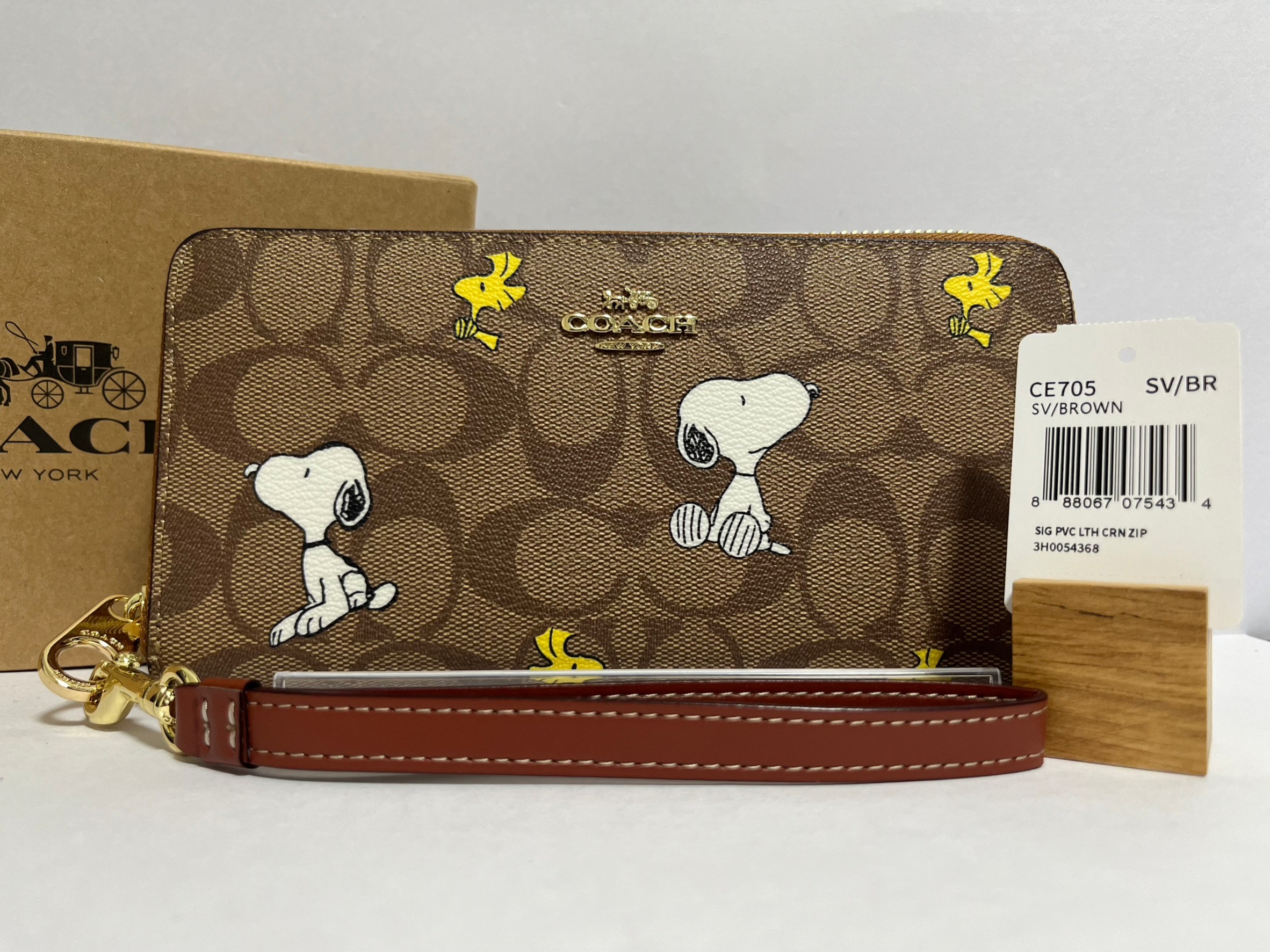CE705 COACH X PEANUTS ロング ジップ アラウンド ウォレット