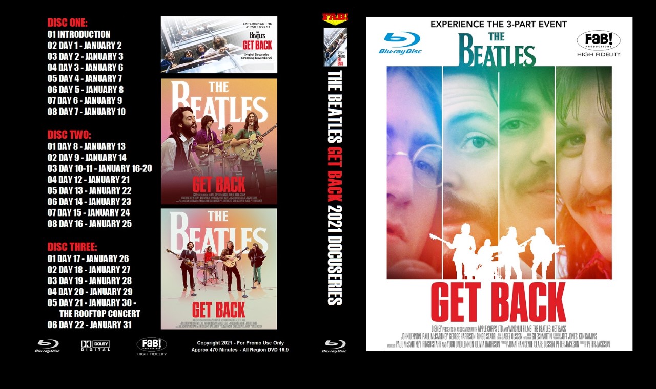 THE BEATLES (3/DVD) GET BACK 2021 DOC BLU-RAY