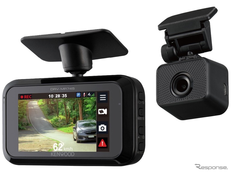 スモークガラスでも記録、ケンウッドの2カメラドラレコ『DRV-MR745