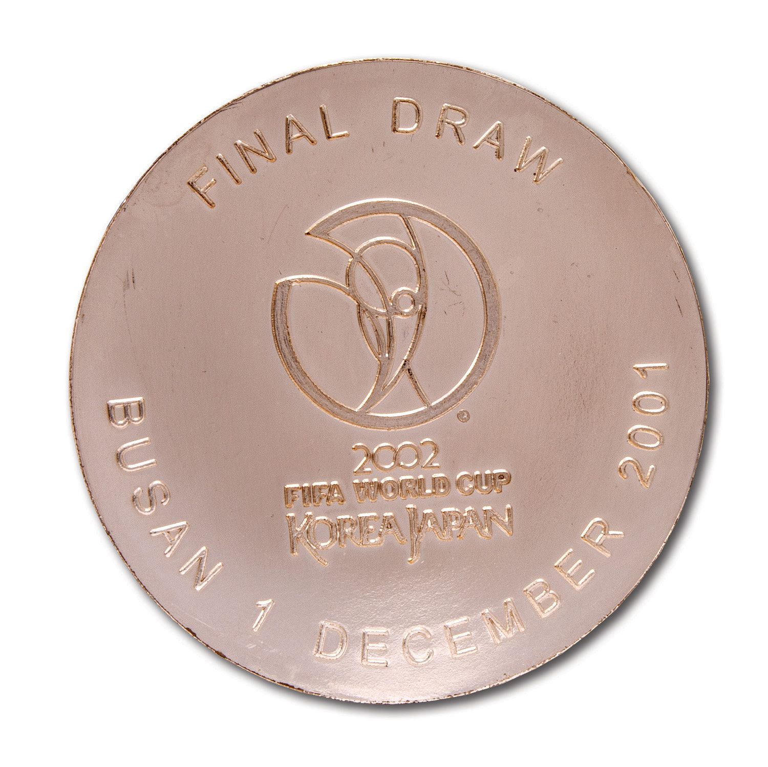 2002 FIFA WORLD CUP (KOREA/JAPAN) FINAL DRAW MEDAL PRESENTED TO