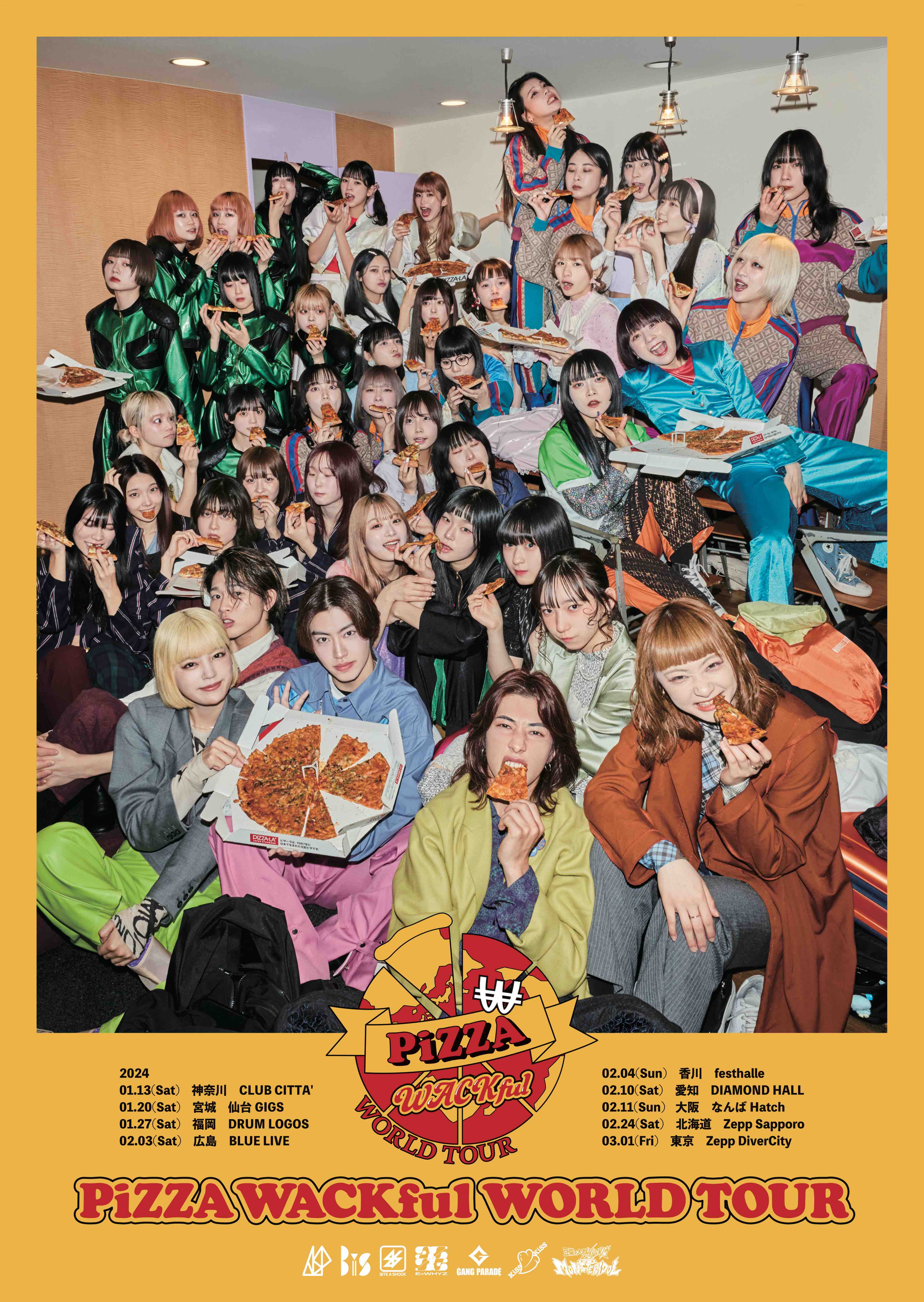 WACK主催ツアー「PiZZA WACKful WORLD TOUR」でのグッズ会場販売