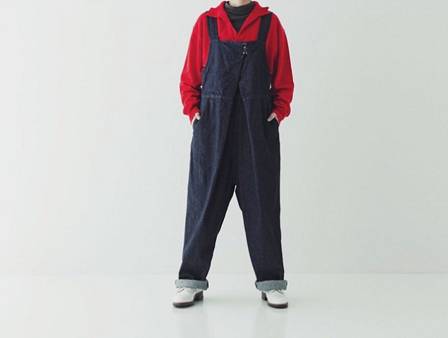 ネストローブ　デニムフロントホックサロペット 中古・古着通販】nest Robe (ネストローブ) デニムフロントホック