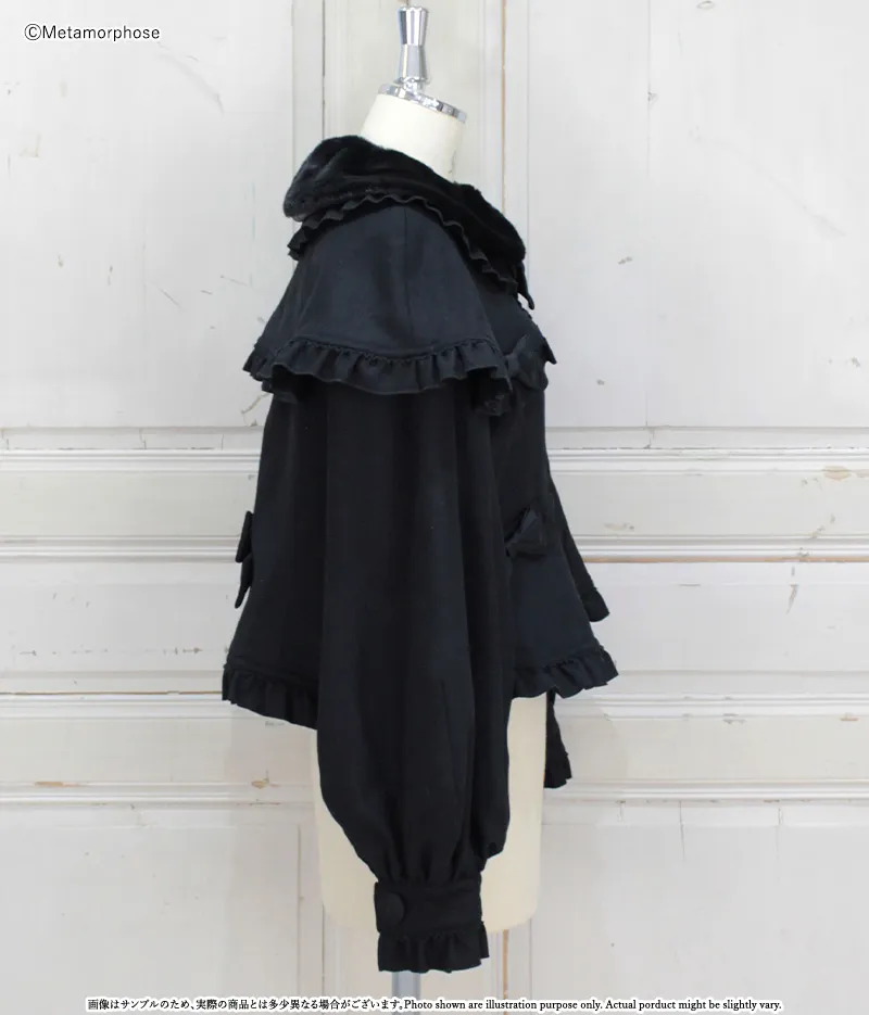 Lady Ribbonケープ付きショートコート | metamorphose temps de fille