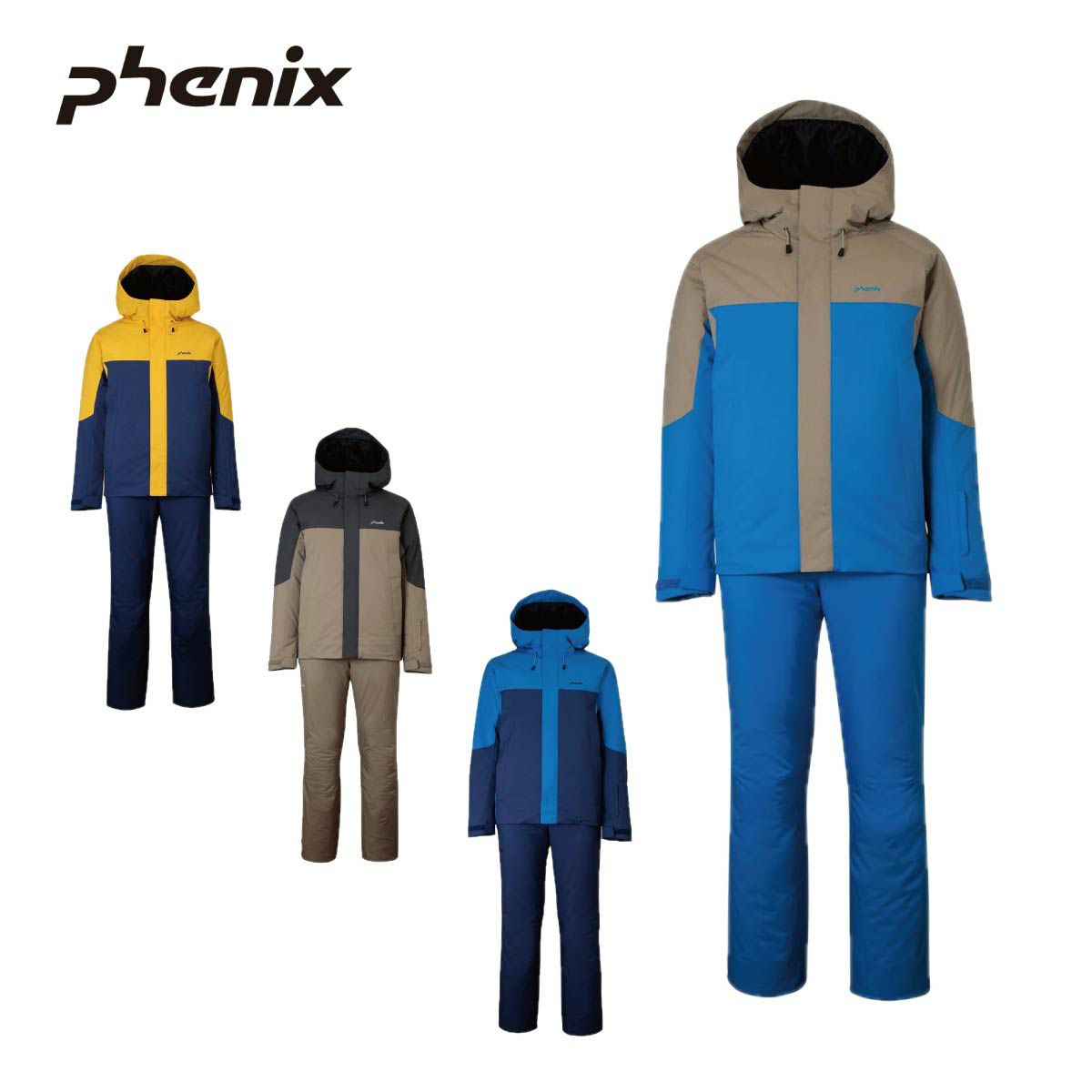 Z12✨phenix×DESCENTE✨スキー スノボ ウェア 上下 メンズL phenix
