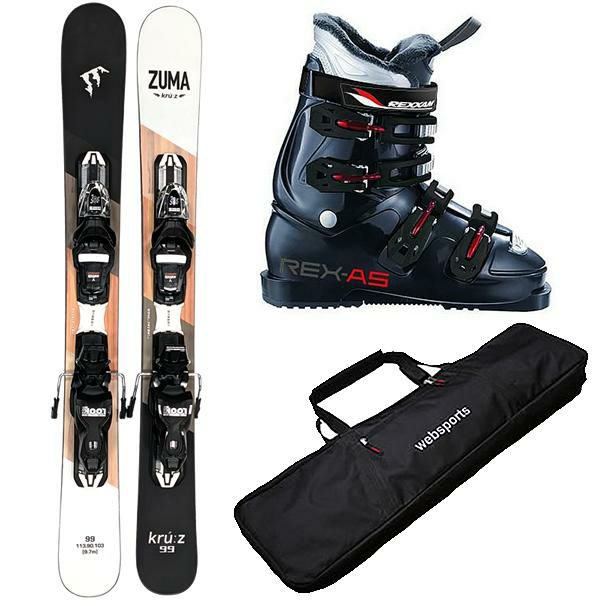 スキー板セット（スキーブーツ19-20cm) ジュニアスキーセットなら