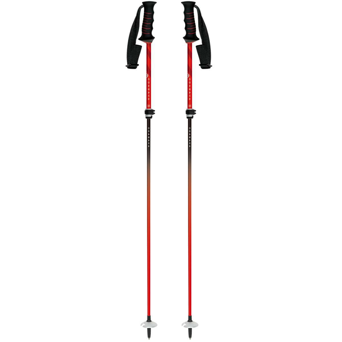 オガサカ スキーポール LC-FS/RD レッド 95～120cm 伸縮式ポール