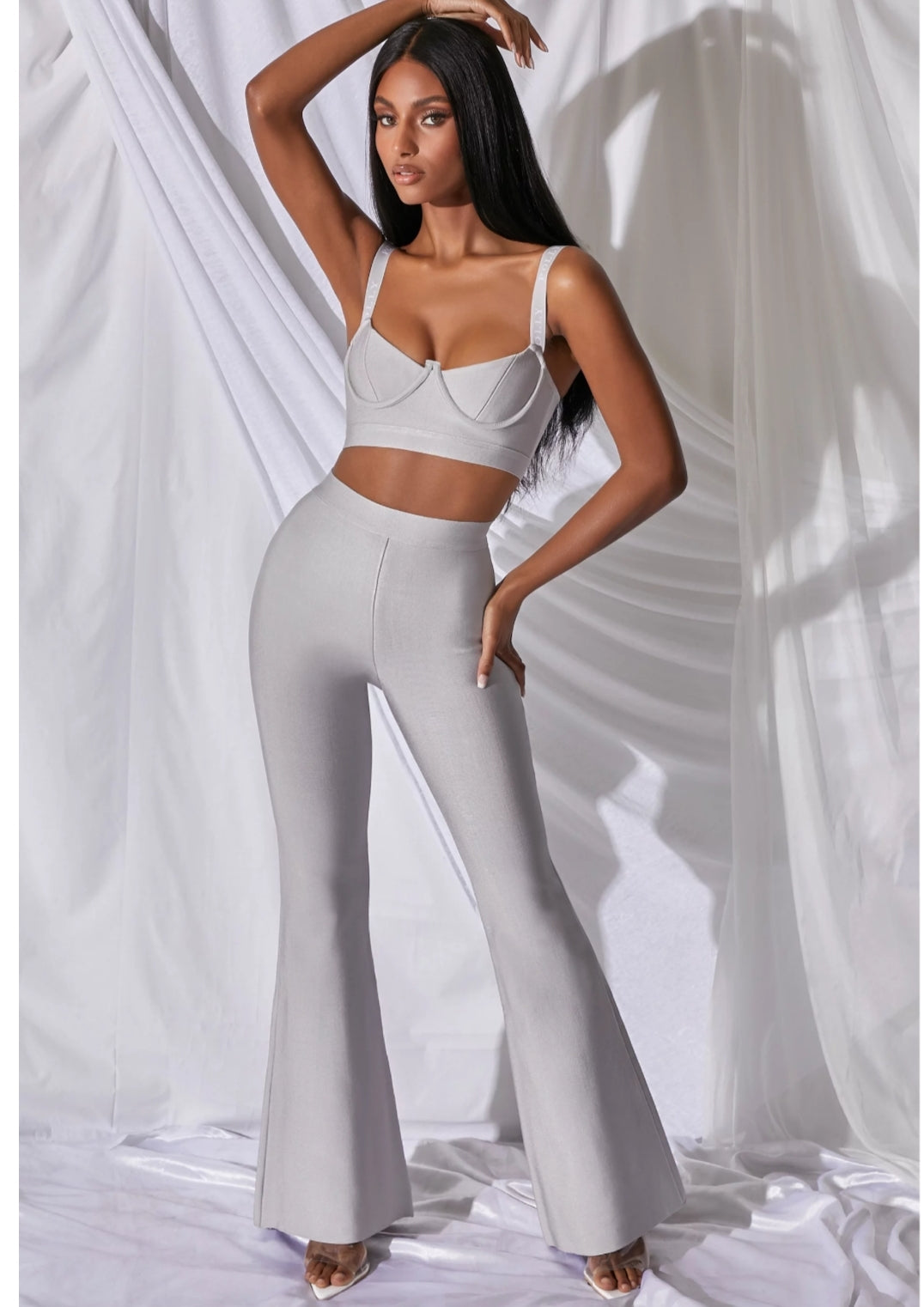 Bandage 2 Piece Set Corset Top & Wide Leg Trouser – ShopAA