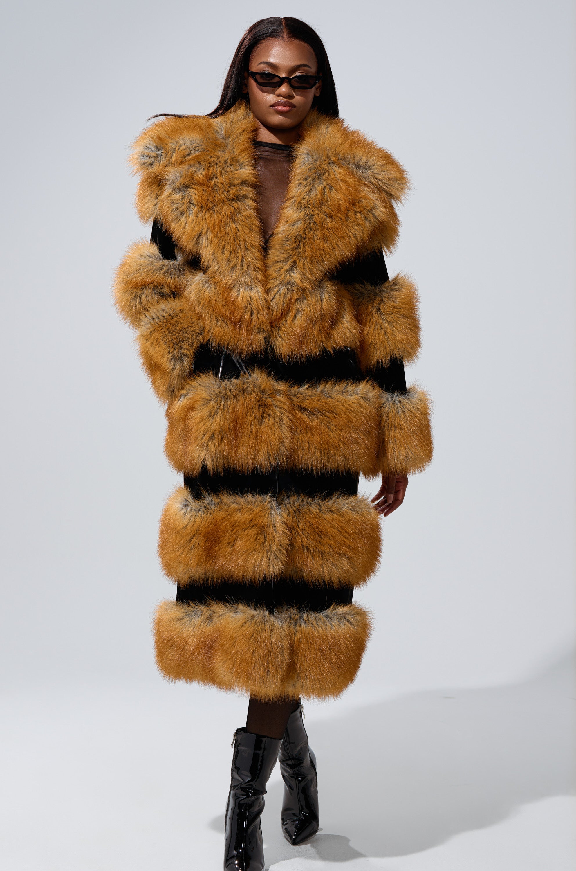 MADDOX PANELED FAUX FUR – AKIRA