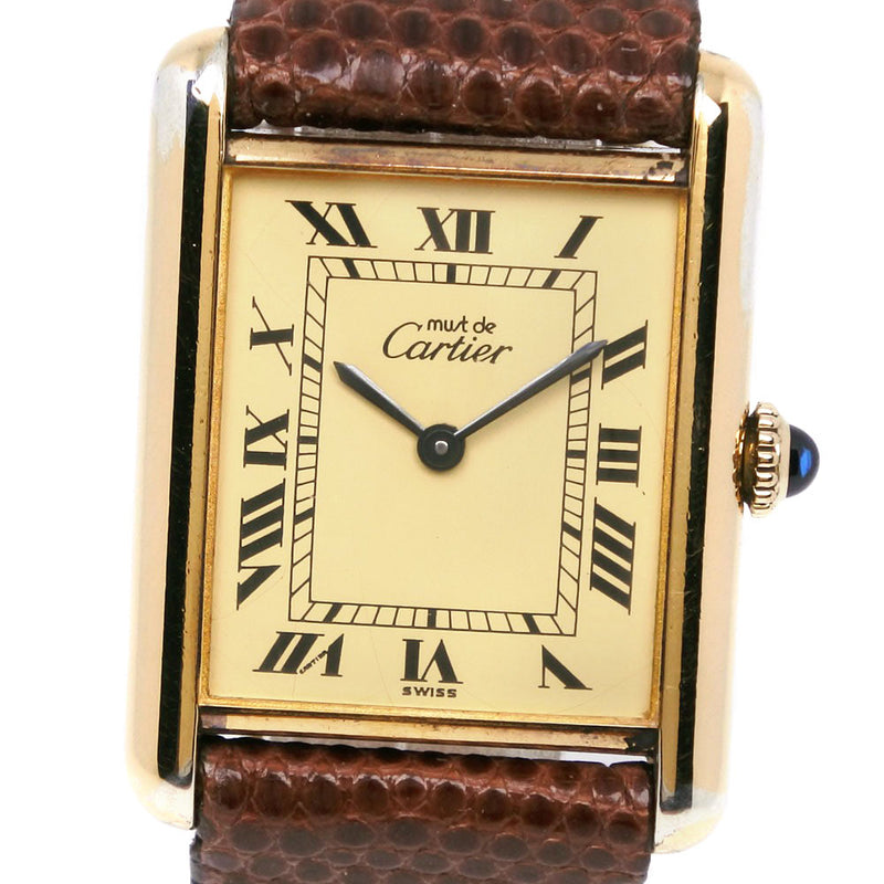 CARTIER】カルティエ タンク 腕時計 ヴェルメイユ シルバー925