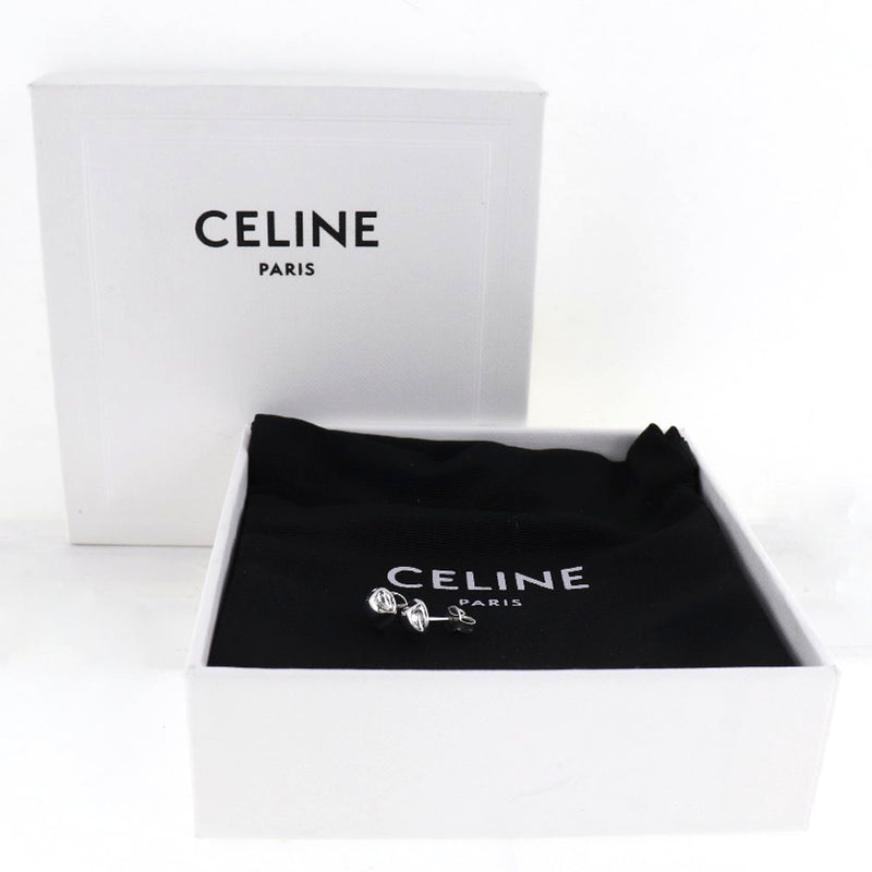 CELINE】セリーヌ スタッド 金属製 シルバー レディース ピアス A