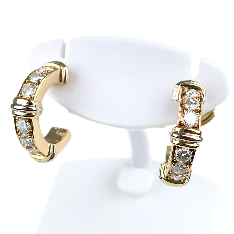 CARTIER】カルティエ フープ ピアス K18イエローゴールド×ダイヤモンド