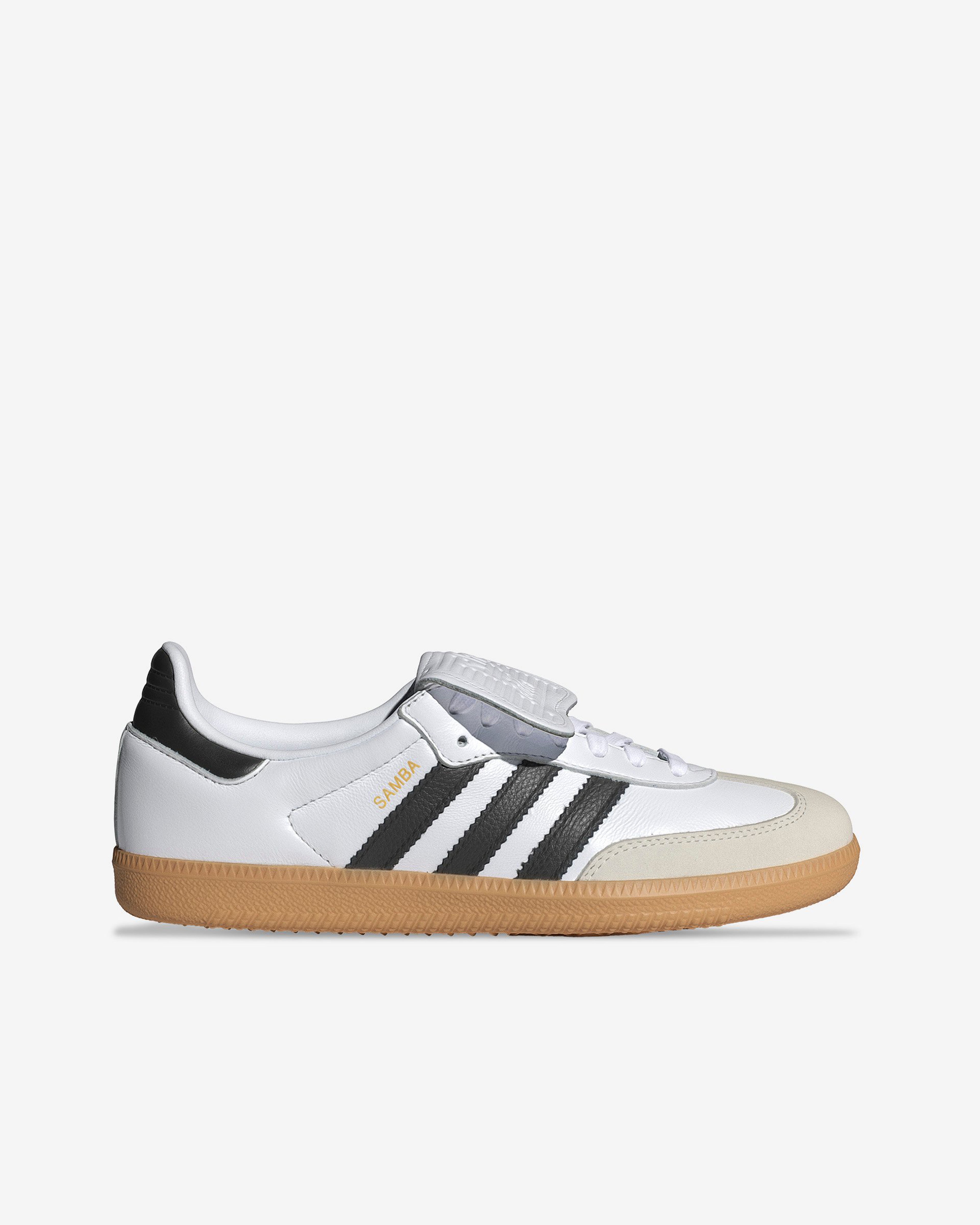 Adidas: Samba LT Sneakers (White/Black/Gold) | DSMNY E-SHOP