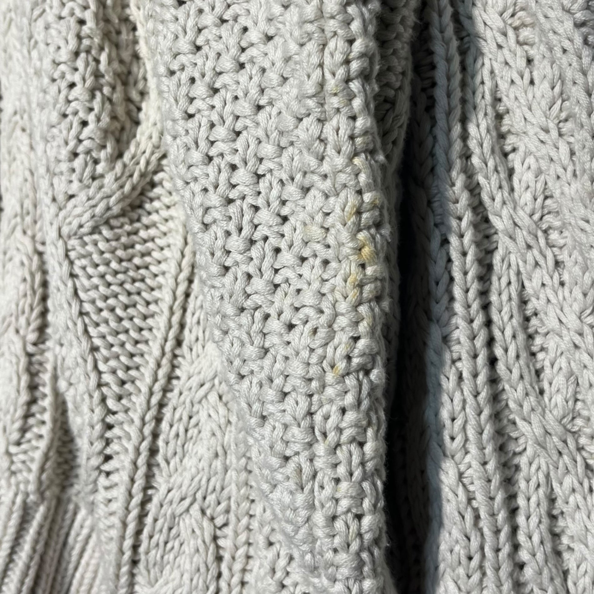 GOODENOUGH(グッドイナフ) 90's cable knit zip hoodie ケーブルニット