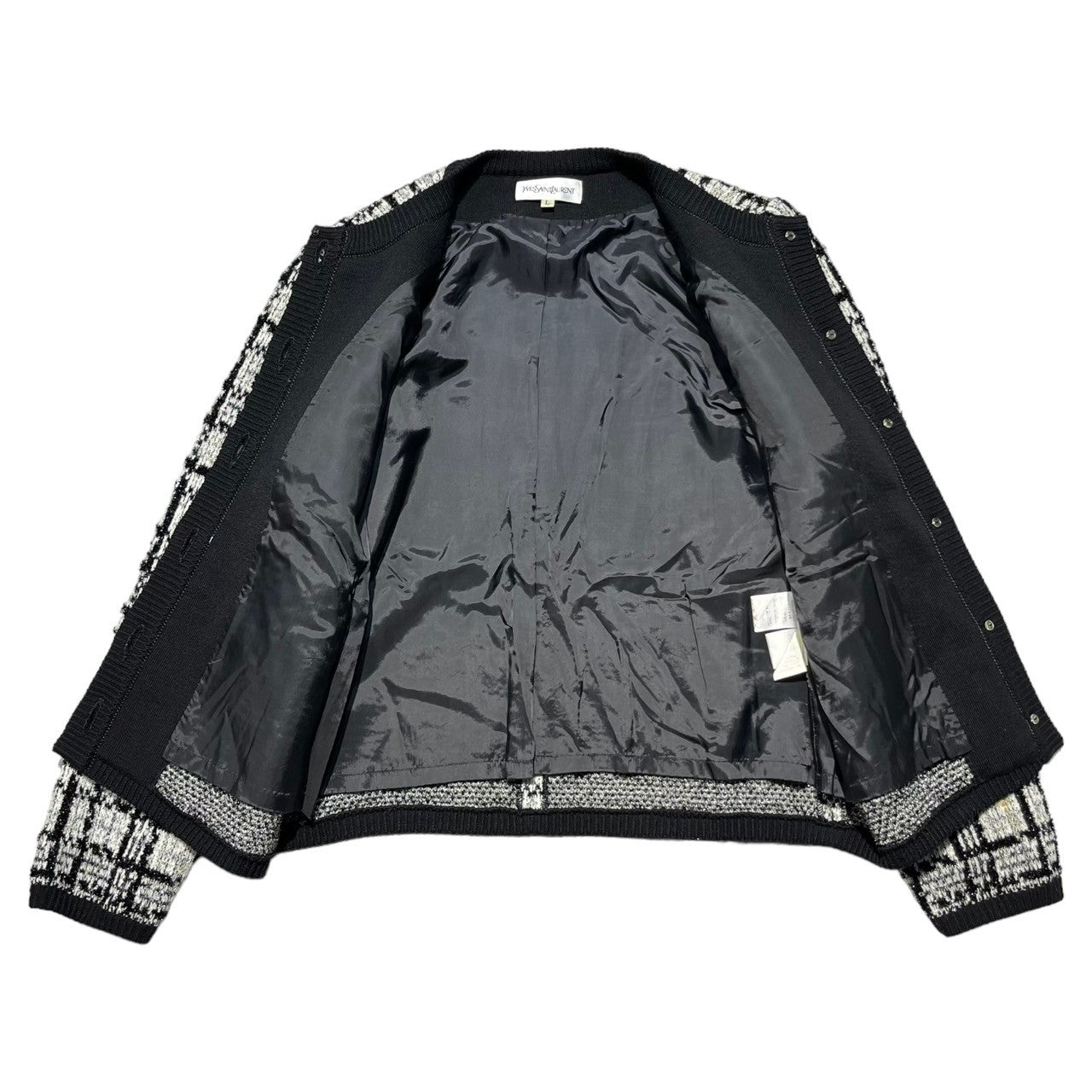 YVES SAINT LAURENT(イヴサンローラン) 90's lame no collar jacket