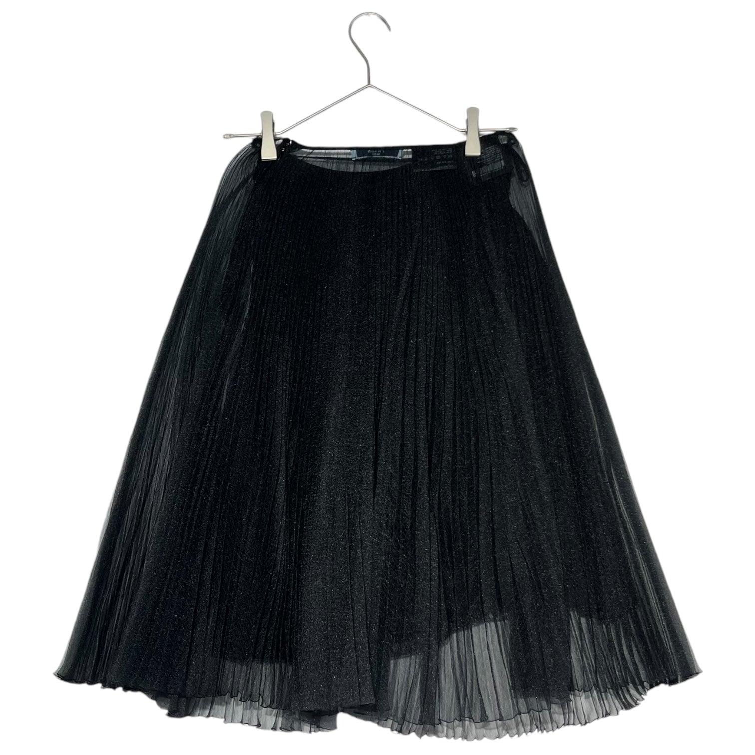 PRADA(プラダ) 17SS Lame chiffon pleated skirt ラメ シフォン