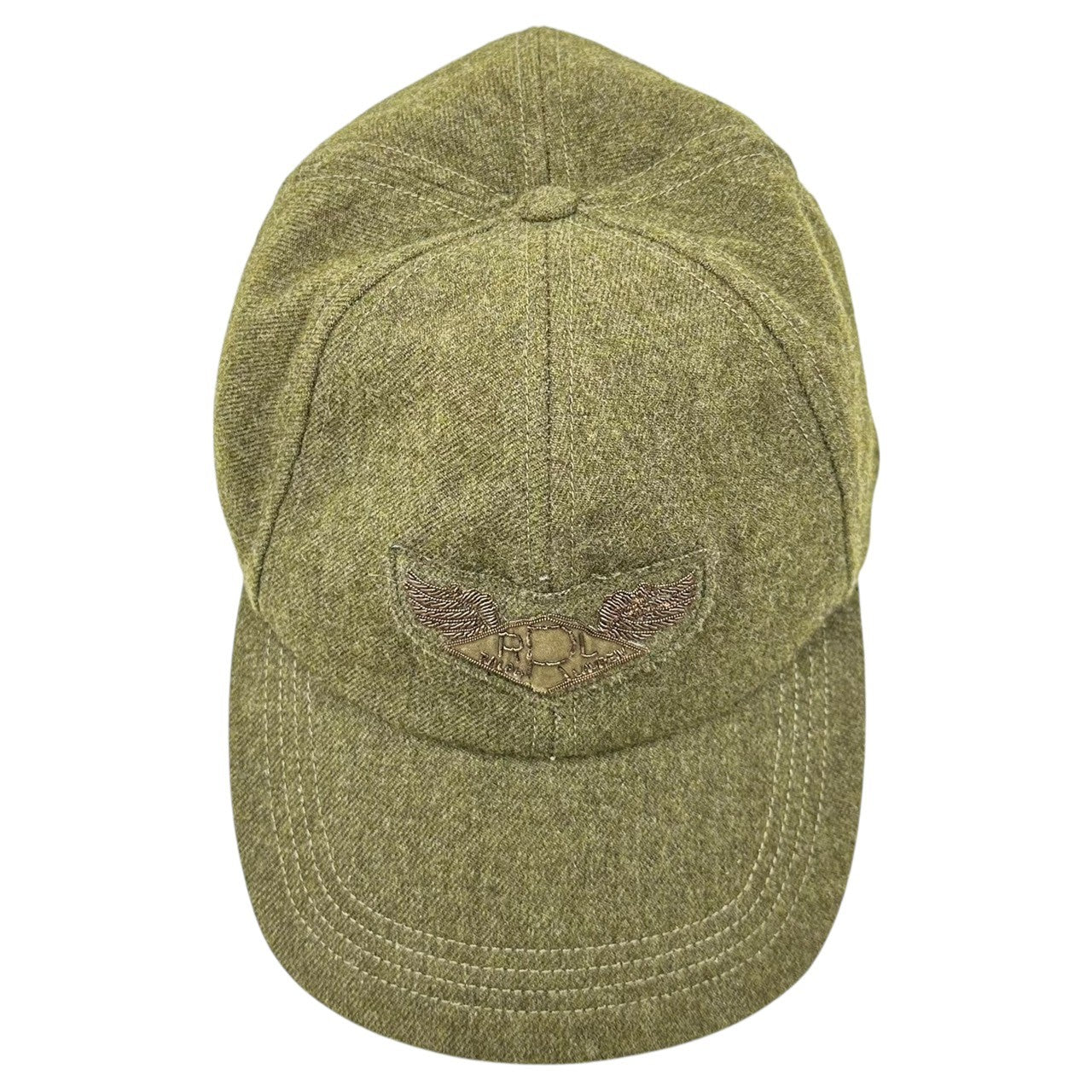RRL(ダブルアールエル) Vintage-processed front logo wool cap