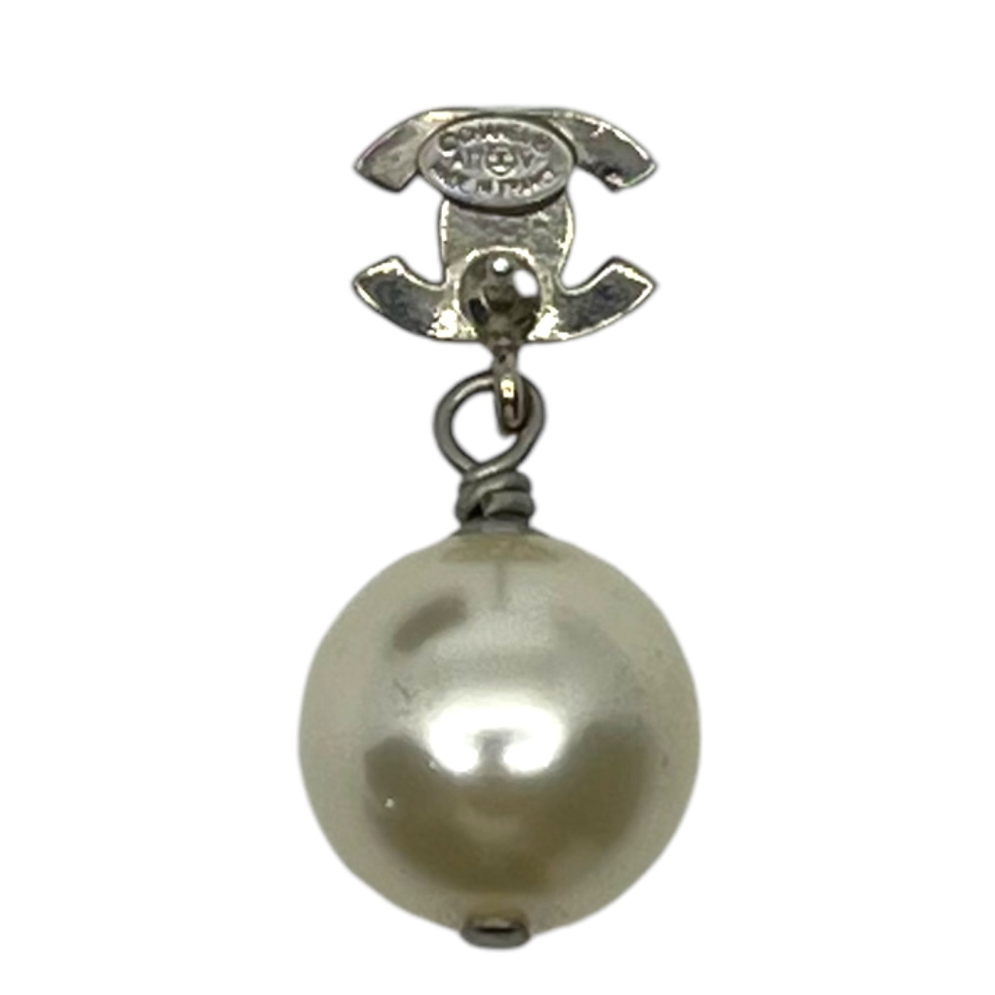 CHANEL(シャネル) Coco mark light stone pearl earrings ココマーク