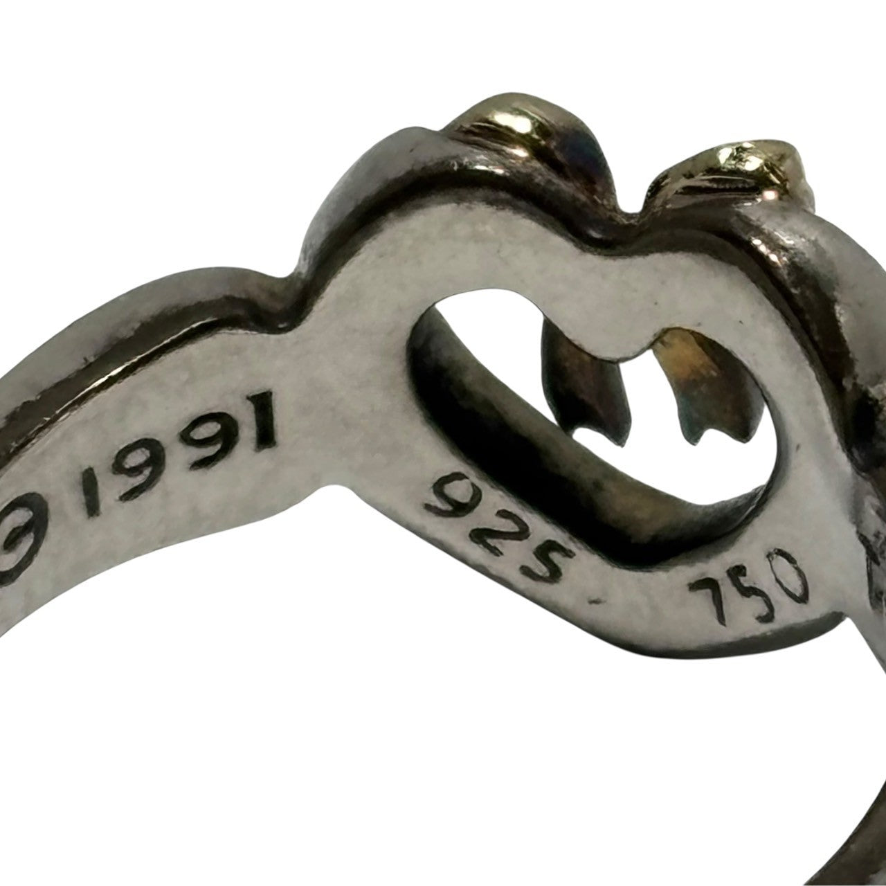TIFFANY & CO.(ティファニー) 750 925 Open Heart Ribbon Ring