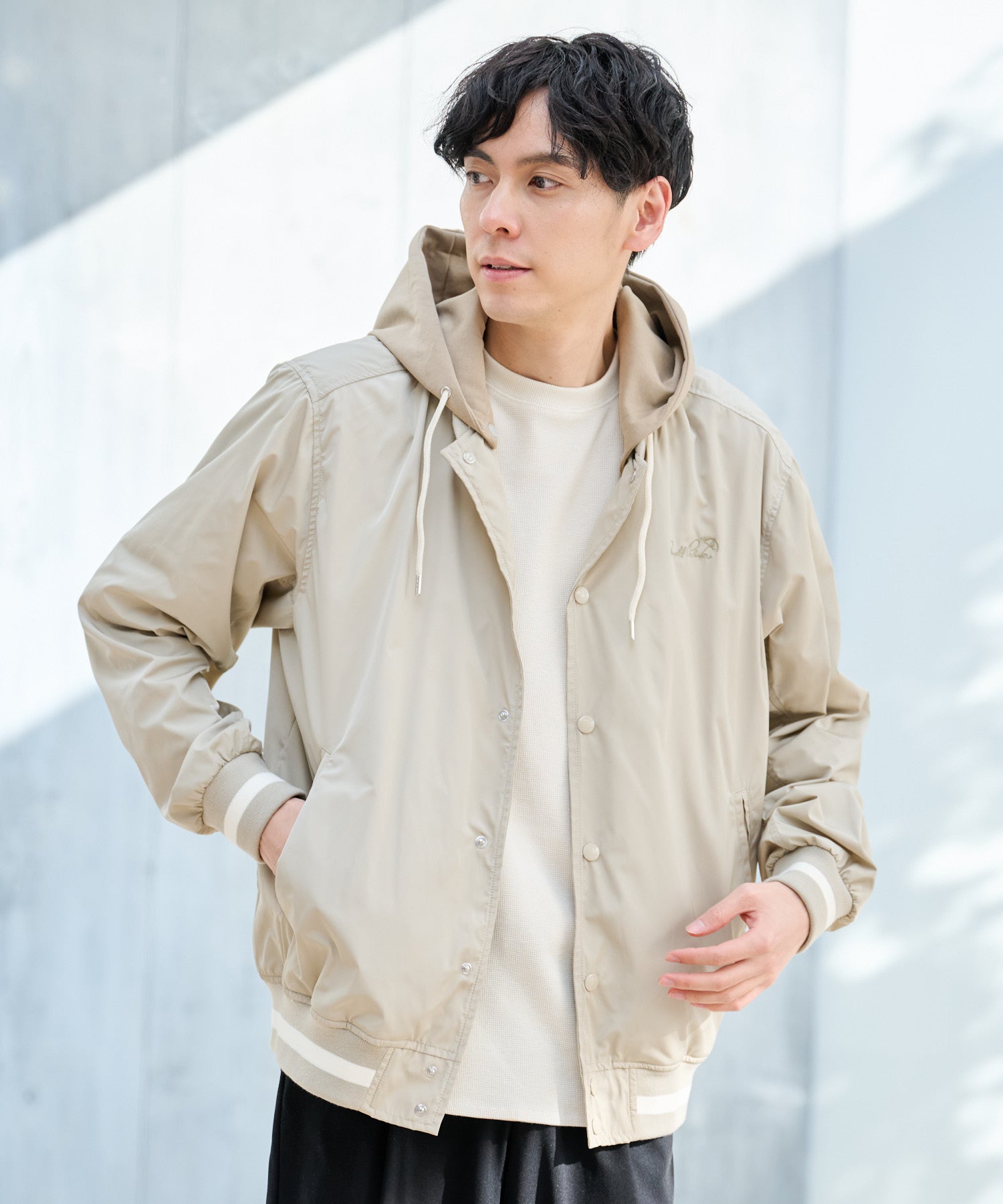 フードレイヤー 2WAY スタジアムジャケット（スタジャン/メンズ