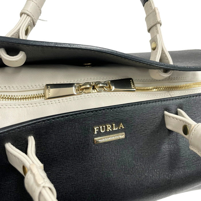 Furla/フルラ】 2WAY ミニ ボストンバッグ ヴィーナス黒×アイボリー