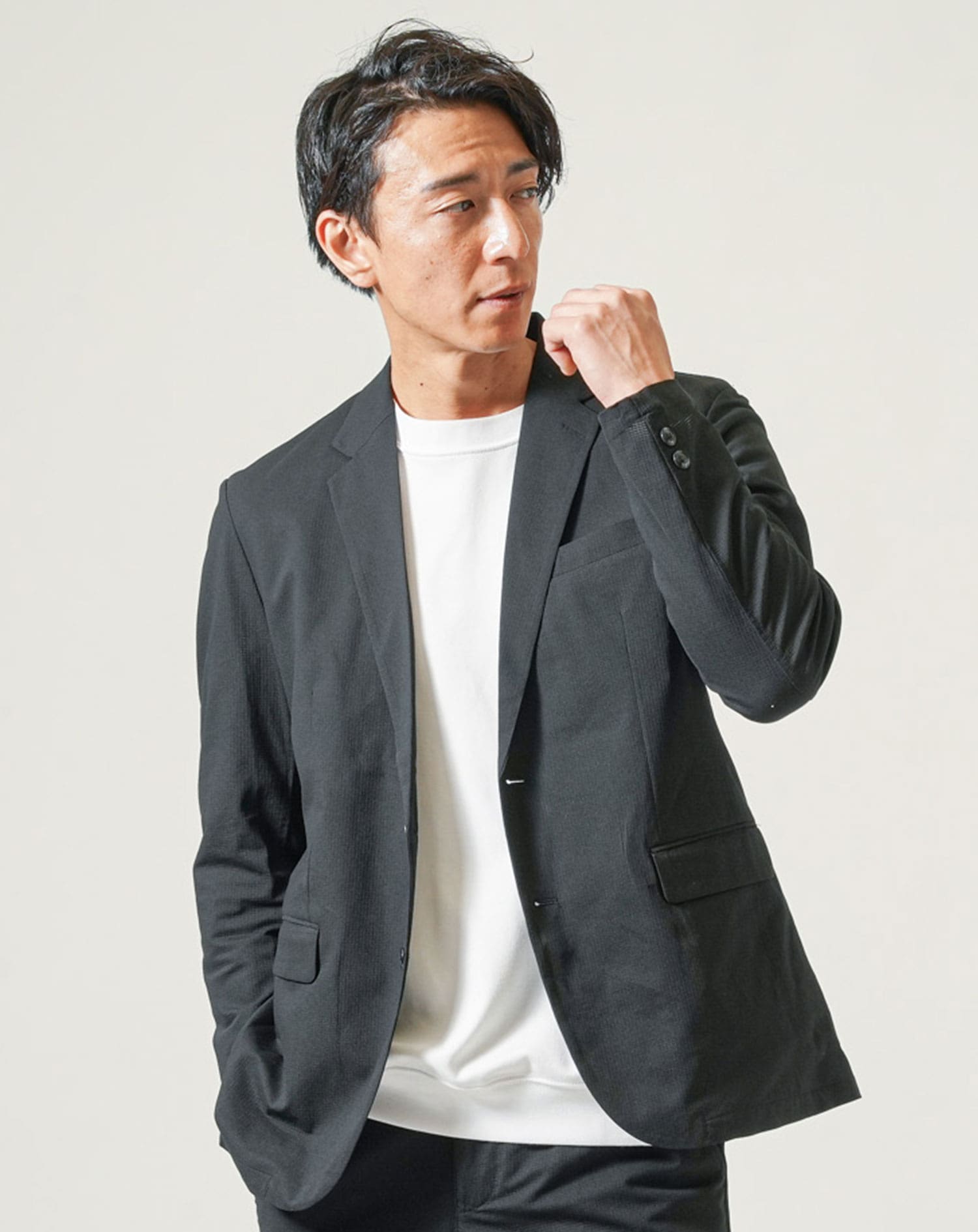 セットアップ マネキン買い ブレサブルクール長袖テーラードジャケット