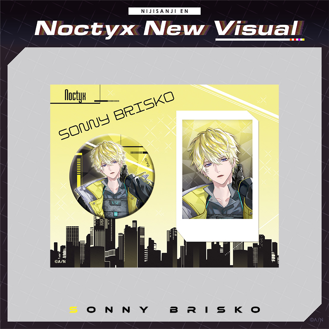 Noctyx New Visual】缶バッジ＆チェキ風カードセット｜にじさんじ