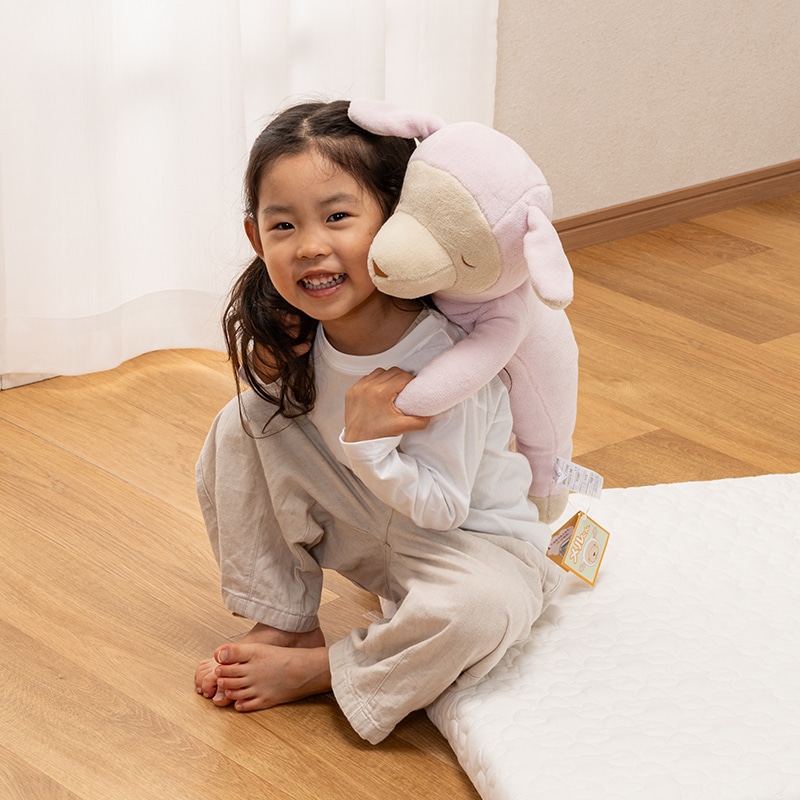 ひつじのメルくん（R）抱きまくら 全長約55cm ホワイト 側地