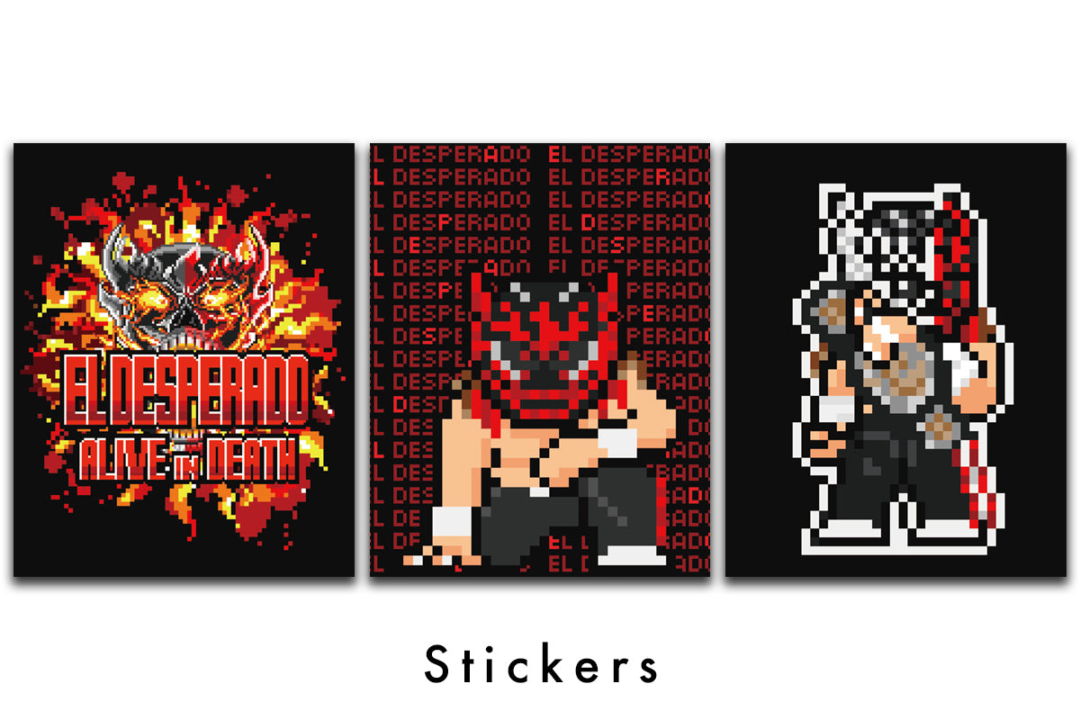 エル・デスペラード「dotswrestler」クリアファイル＆ステッカー3枚1