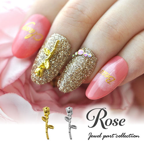 メタルパーツ フラワー お花 薔薇 ネイルアート ネイルジュエリー