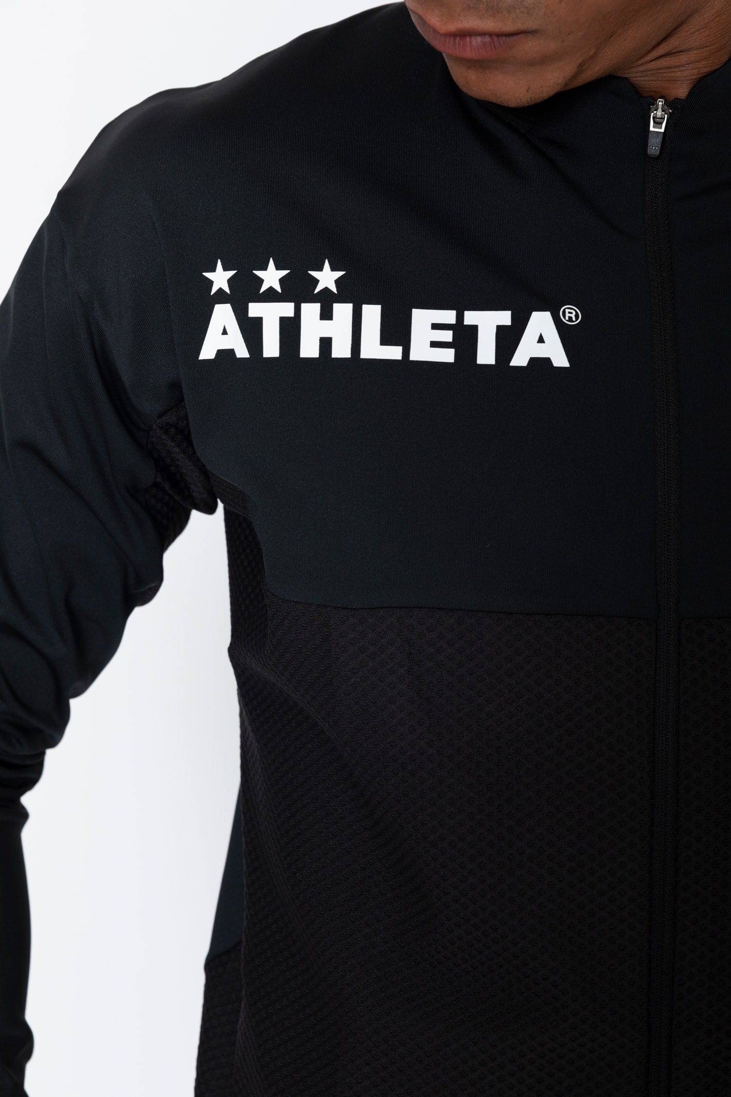 ATHLETA ジャケット ブラック Oサイズ アビスパ福岡練習着 チーム対応