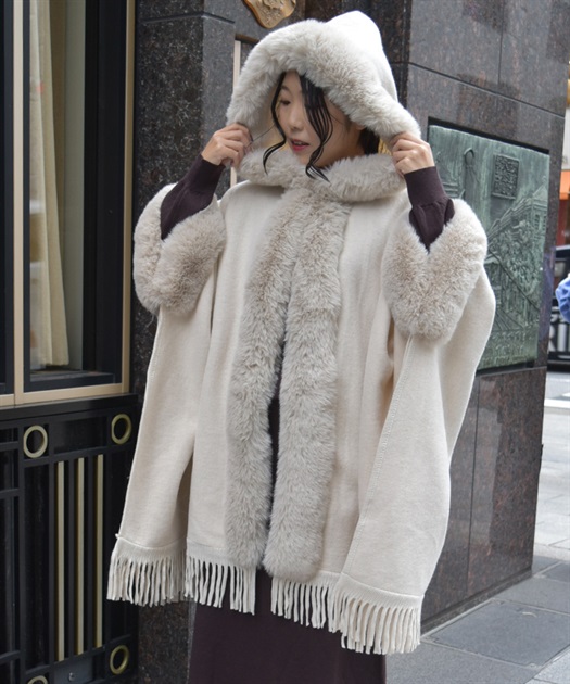 ファー付ケープ | axes femme online shop
