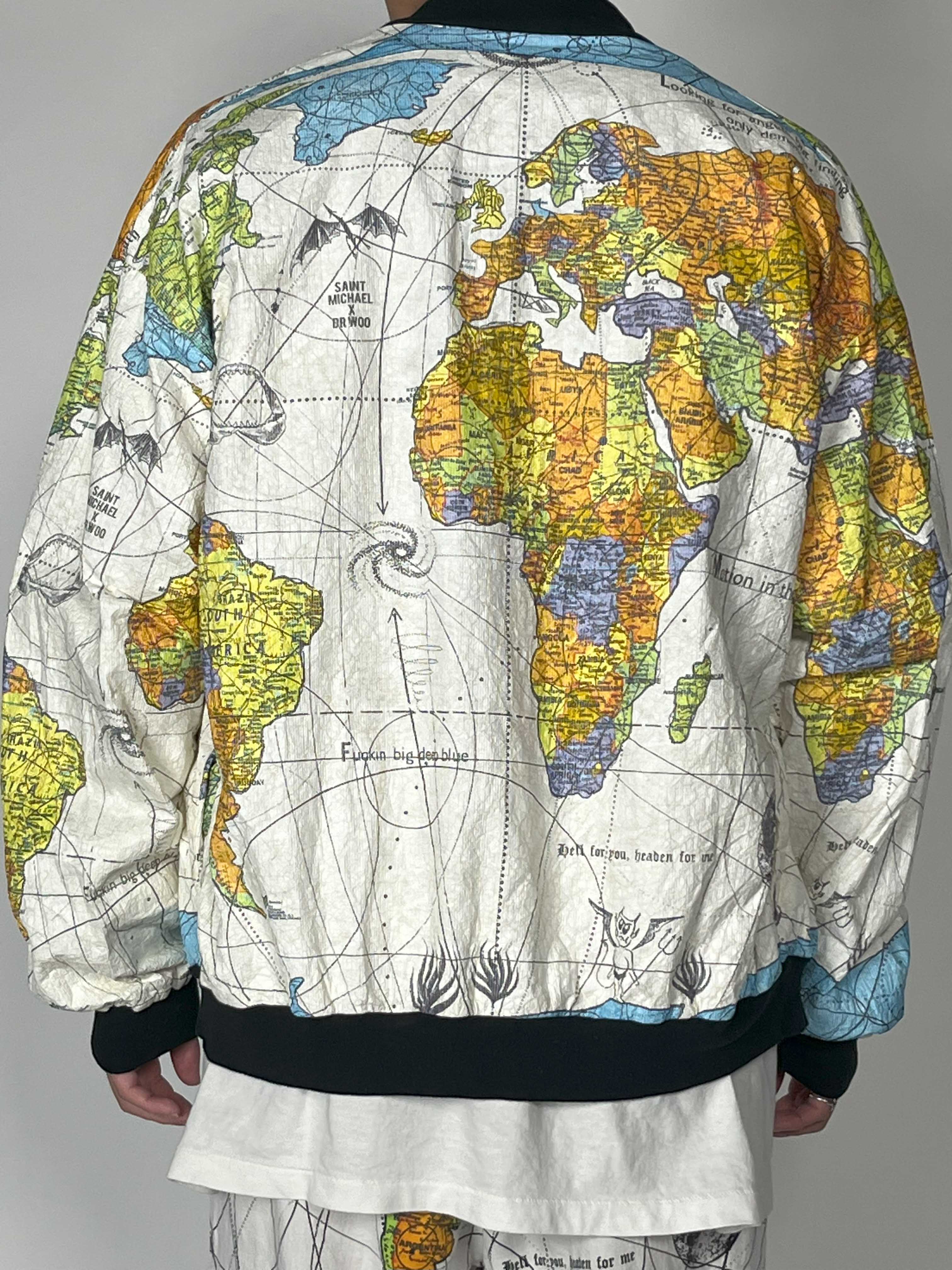 Saint Michael x Dr.Woo World Map Jacket – ANSHAR