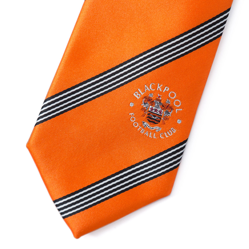Tangerine and Black Striped Tie