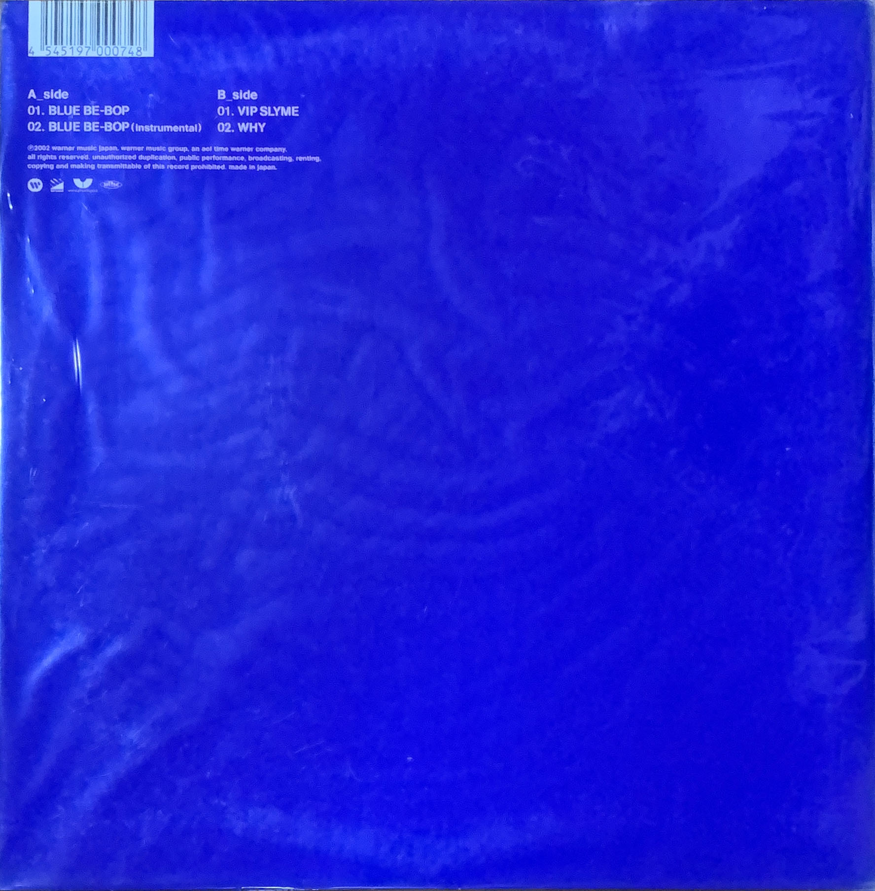 BLUE BE-BOP [10inch vinyl] - RIP SLYME - bar chiba Music Store