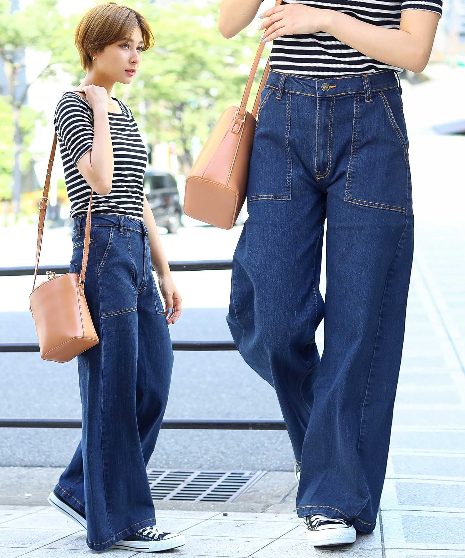 MB ULTIMATE FABRIC トロンプルイコワイドデニムパンツ サイズS